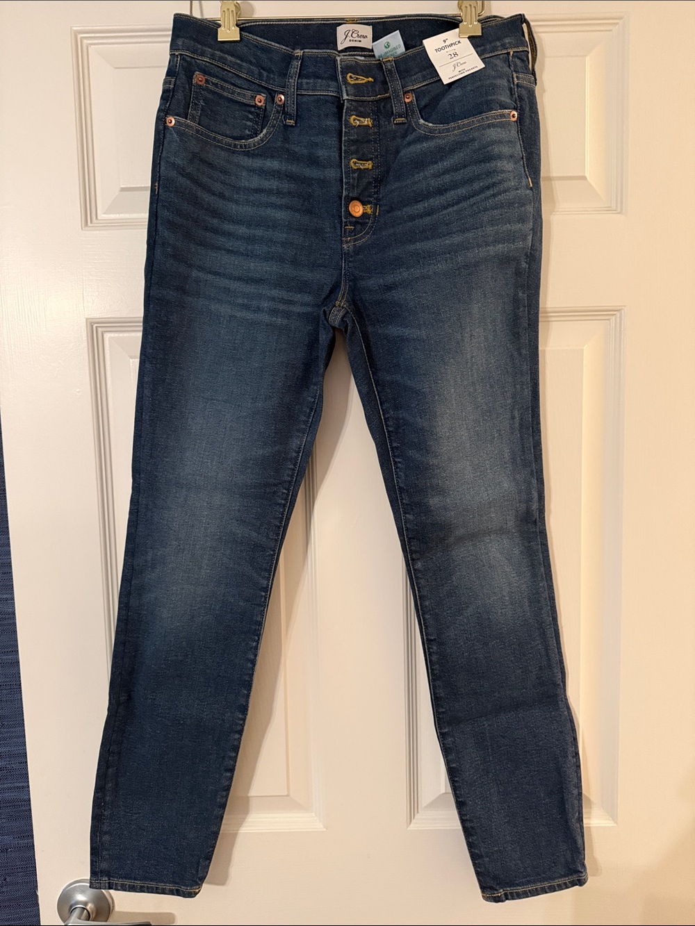 NWT J Crew toothpick jeans 28